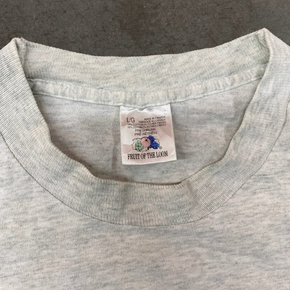 VTG Physics Exam‎ Shirt Fruit of the Loom Single Stitch Gray Tee Mens Large - Picture 2 of 8